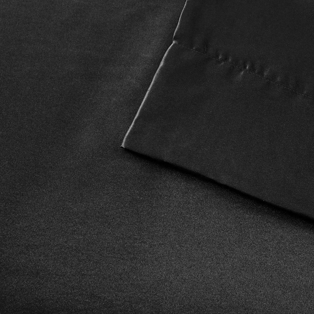 Luxury Satin 6-Piece Sheet Set, Black