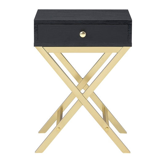 Coleen Accent Table Black/Gold