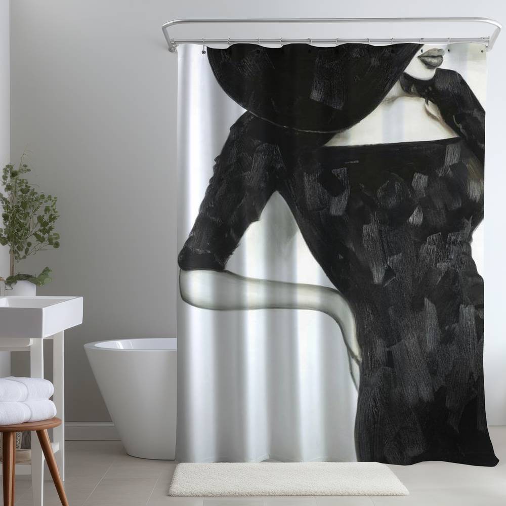 Beautiful Classic Woman Shower Curtain | 71" X 74"