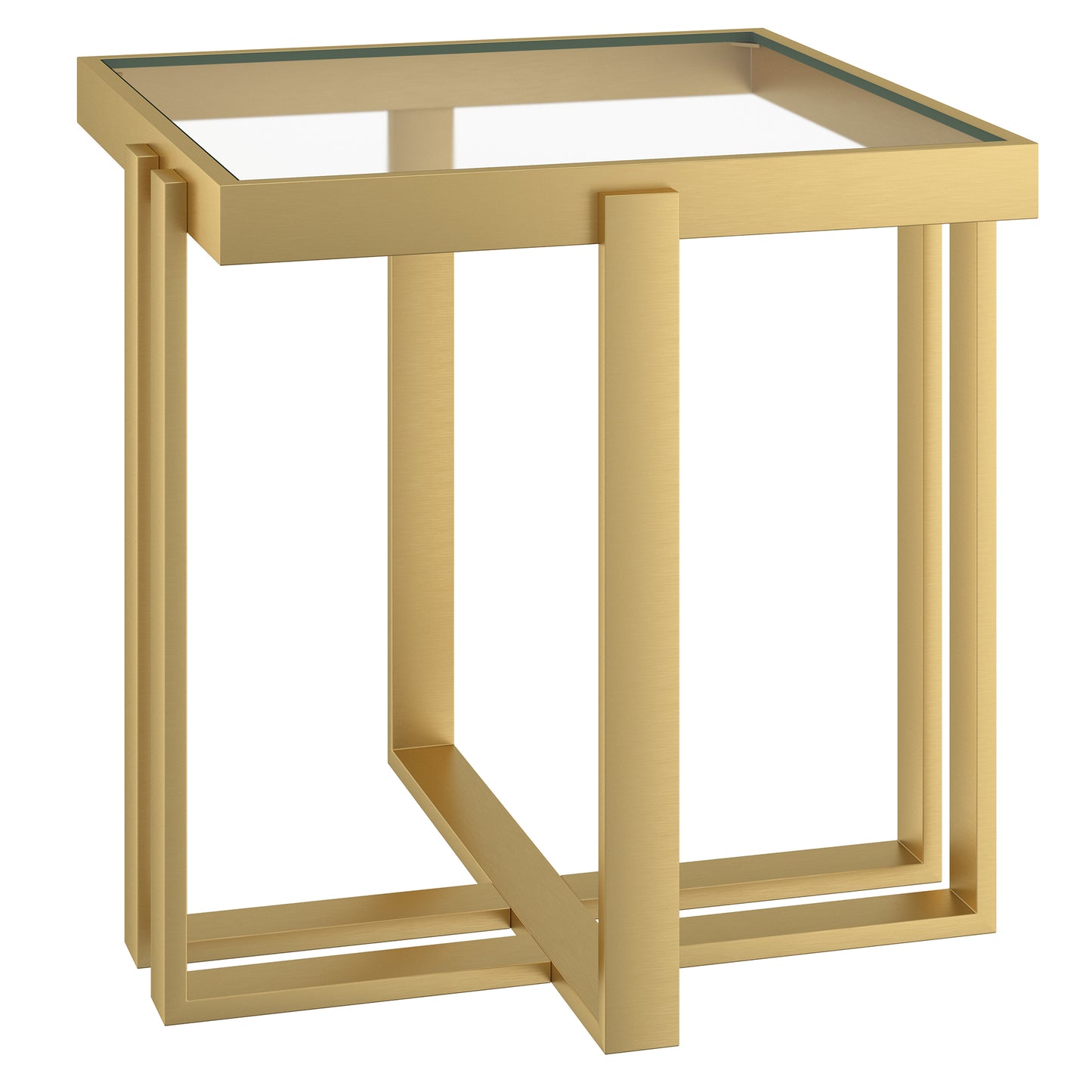 Paxton Accent Table in Brushed Gold