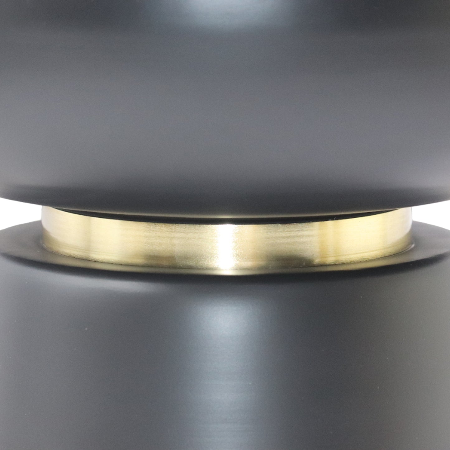 Accent Table in Black and White and Brushed Gold