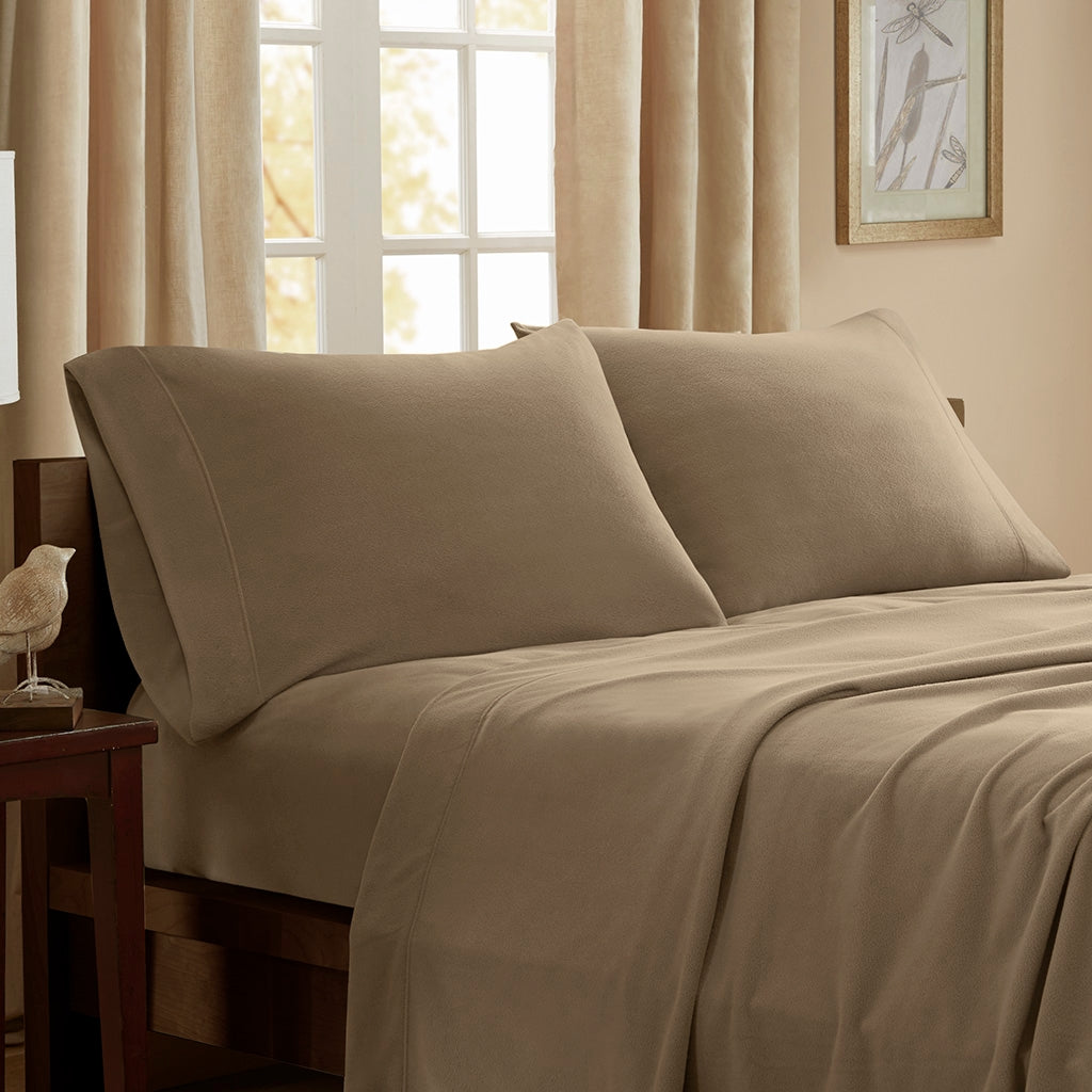 Micro Fleece Warm Sheet Set, Taupe