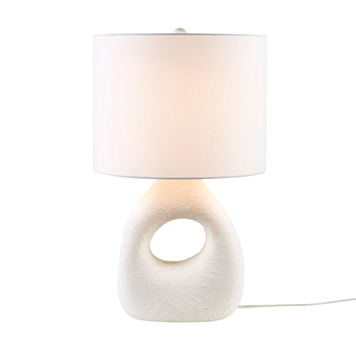 Contemporary White Ceramic Aesthetic Table Lamp