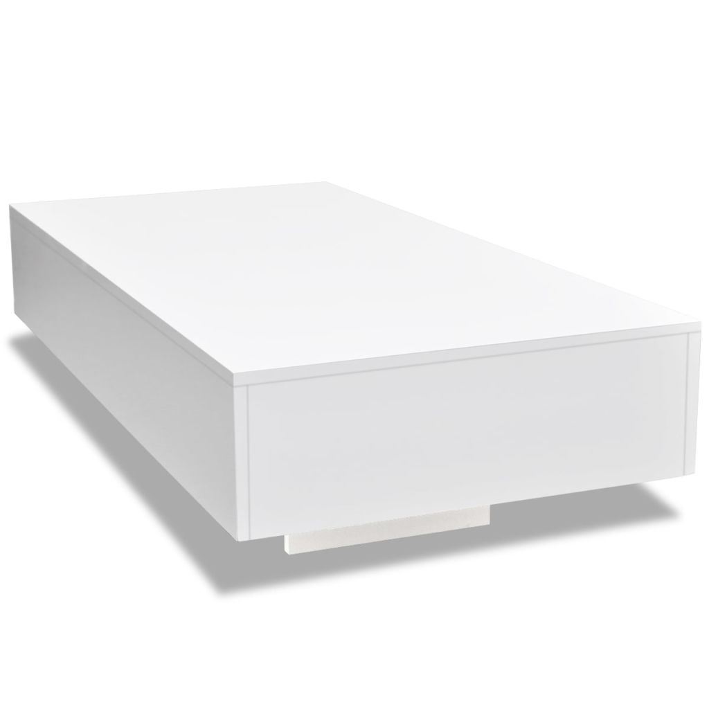 High Gloss Floating White Coffee Table