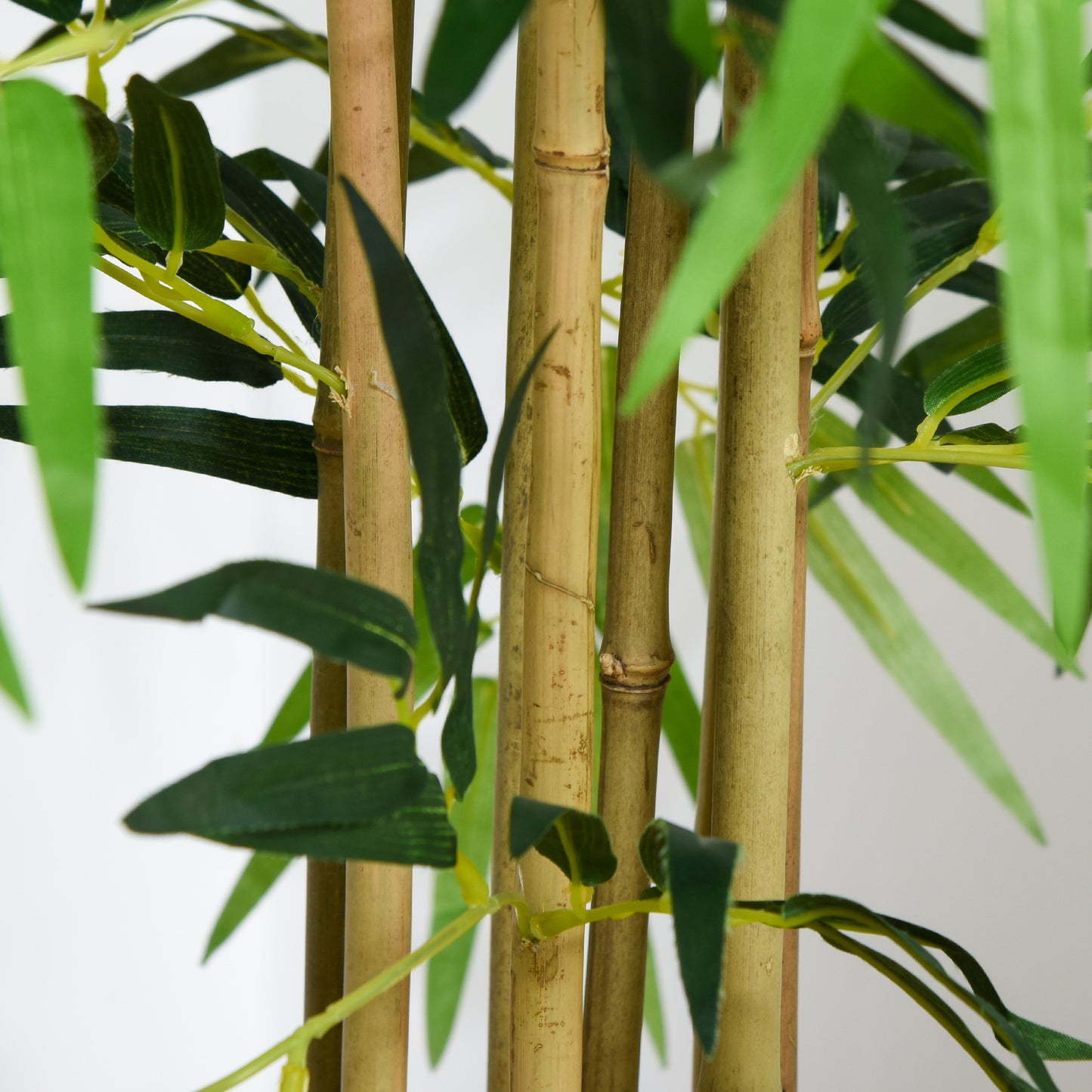 5FT Artificial Bamboo Tree, Fake Plant with 1095 Leaves, Greenery Plant in Nursery Pot for Indoor and Outdoor, Green