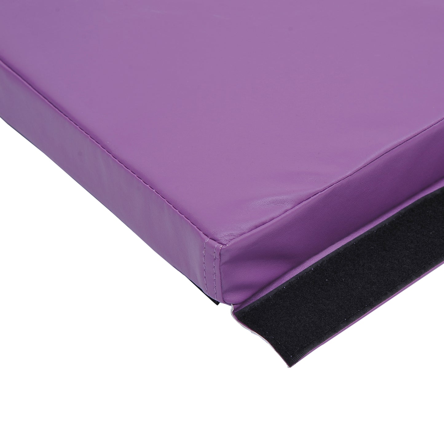 4'x10'x2'' Folding Gymnastics Tumbling Mat, Exercise Mat with Carrying Handles for Yoga, MMA, Martial Arts, Stretching, Purple