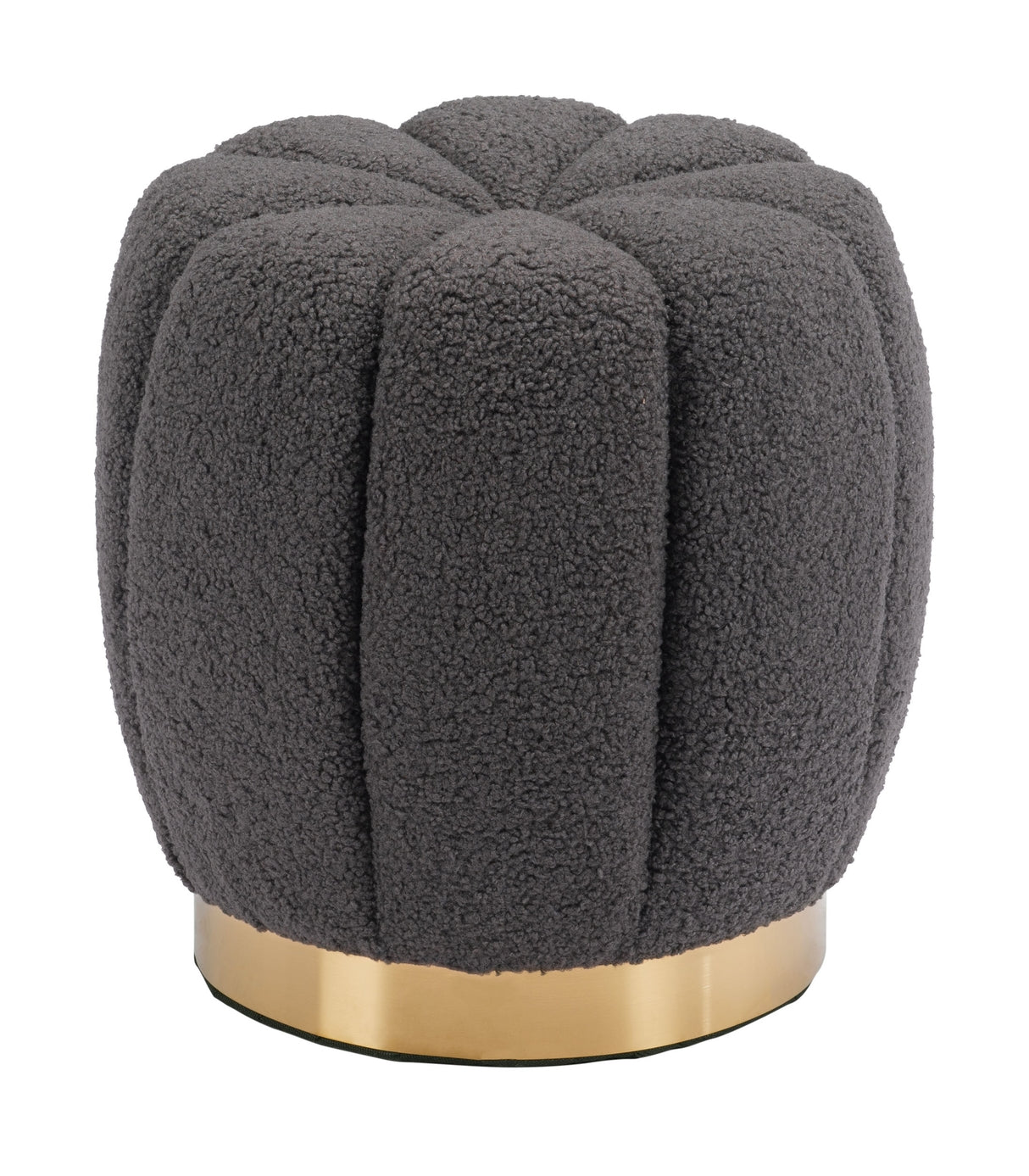 Napa Ottoman im Dark Grey/Gold