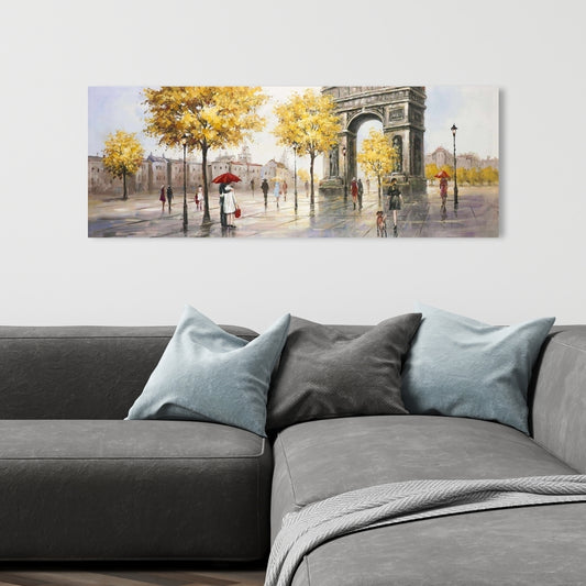 Arc De Triomphe To | Fine Art Print On Canvas 16" X 48"