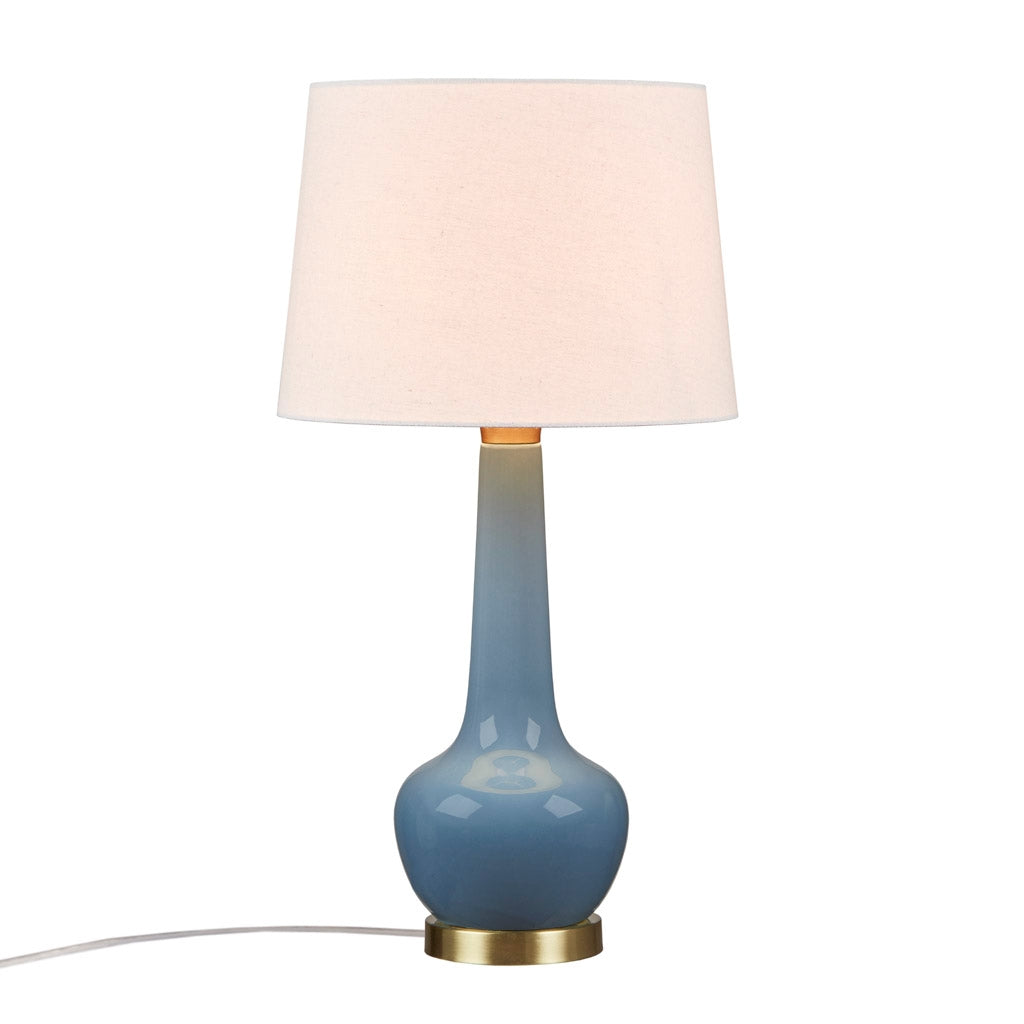 Ceramic Genie Table Lamp, in blue gold