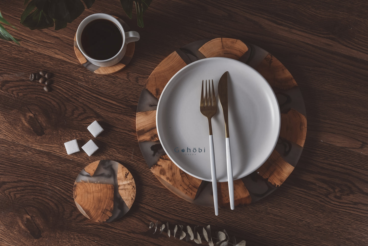 Real Wood Resin Placemat (28cm, Round) 1 PC