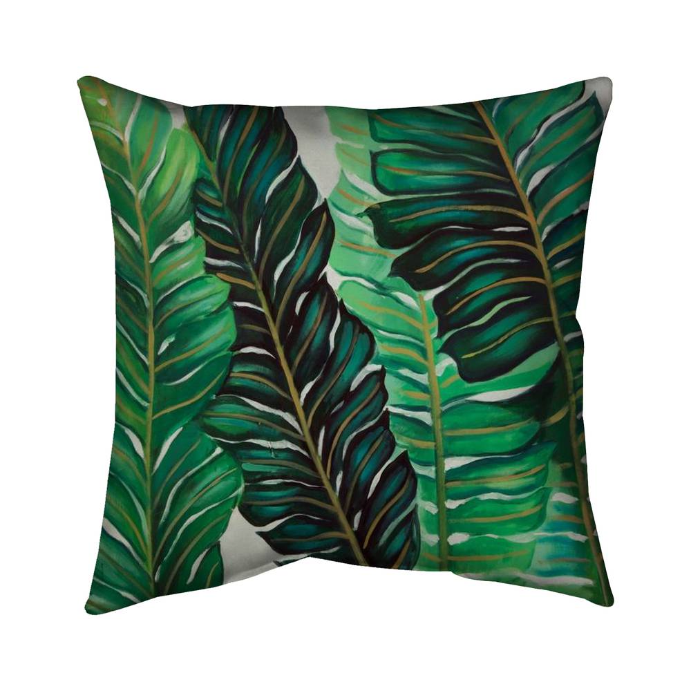 Several Exotic Plant Leaves | Indoor Pillow Cover 26" X 26"