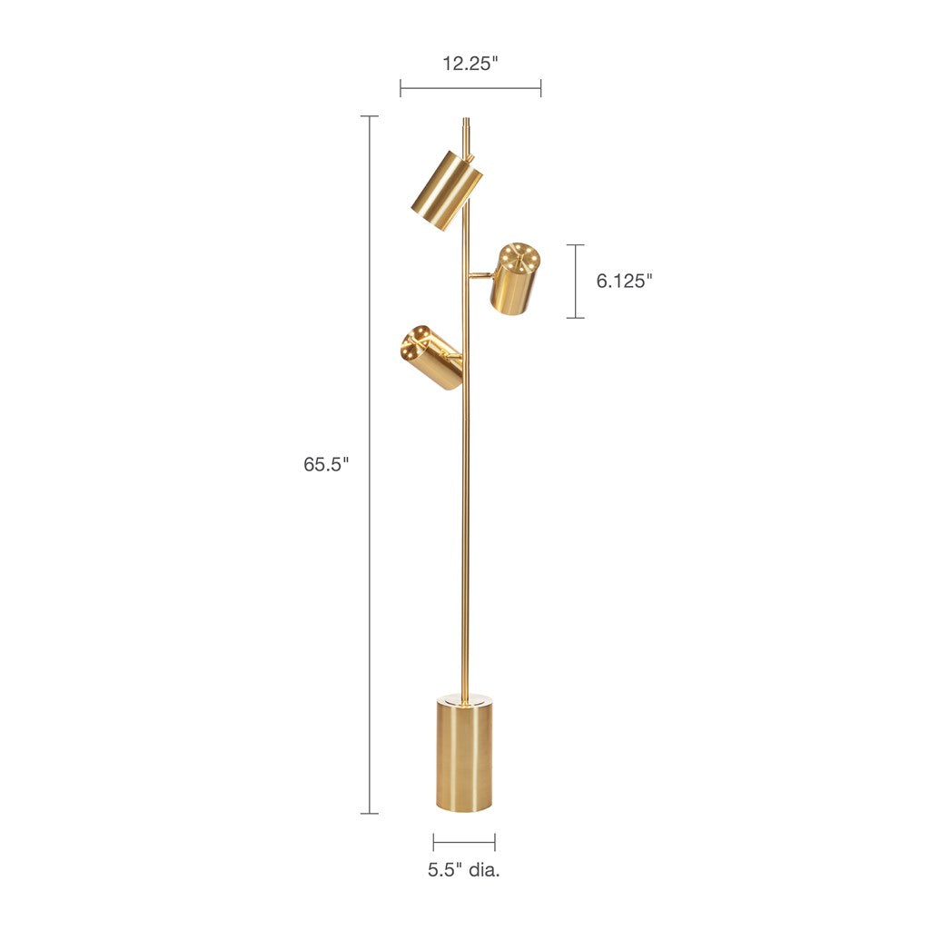 Gold Metal Stand Floor Lamp