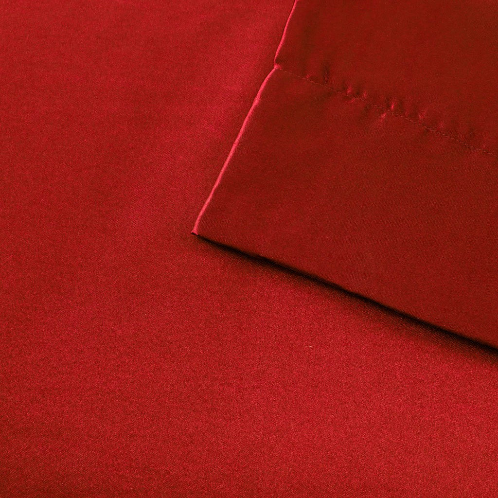 Luxury Satin 6-Piece Sheet Set, Red