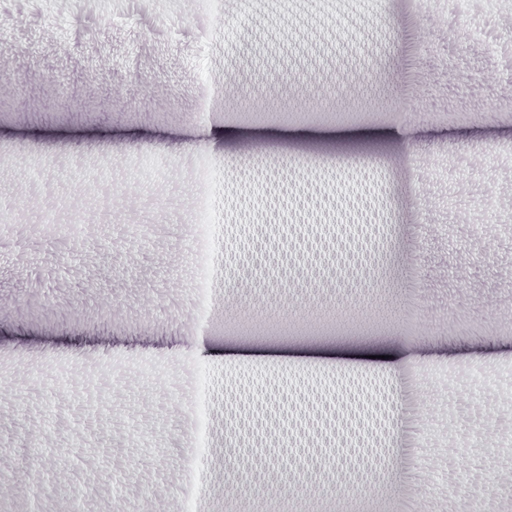 Turkish Cotton 6-Piece Bathroom Towel Set, Lavender