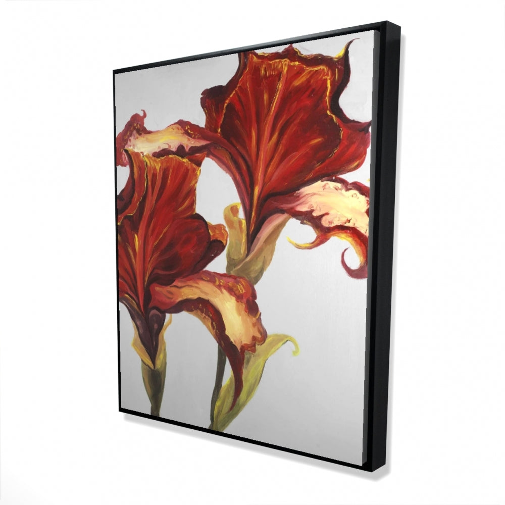 Lilies with Fall Colors | Framed Print On Canvas 48" X 60"