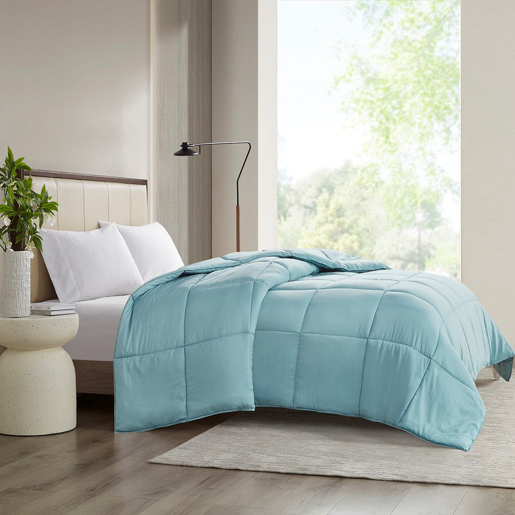 300 Tc Cotton Shell Luxury Down Alternative Comforter, Teal (FULL / QUEEN)