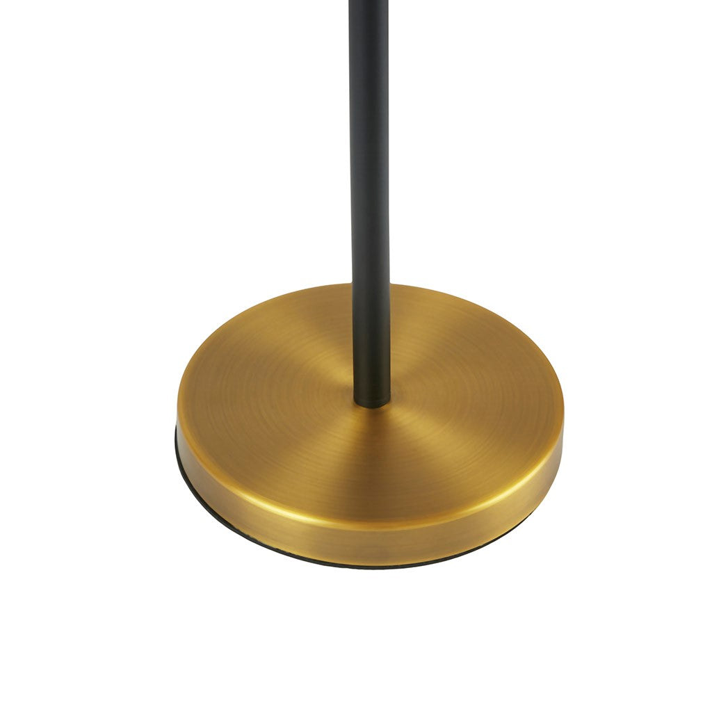 Black and Gold Round Base Slender Floor Lamp