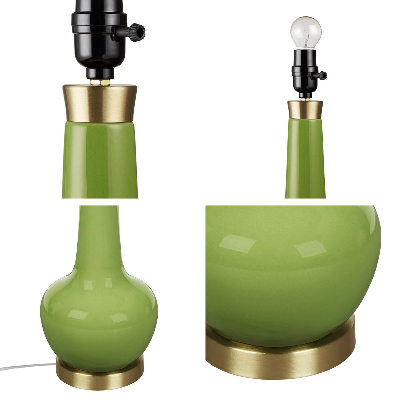 Green Ceramic Genie Table Lamp