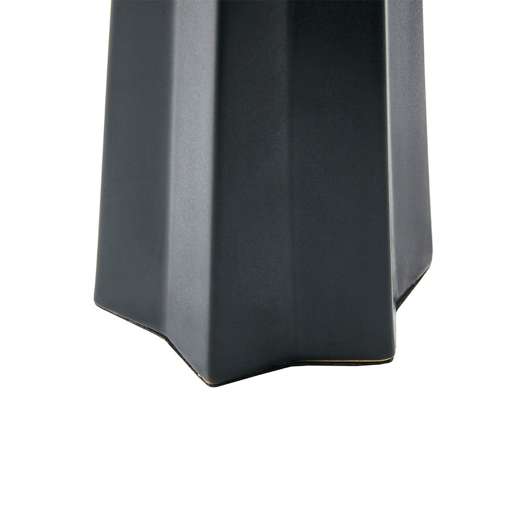 Matte Black Ceramic Ribbed Table Lamp