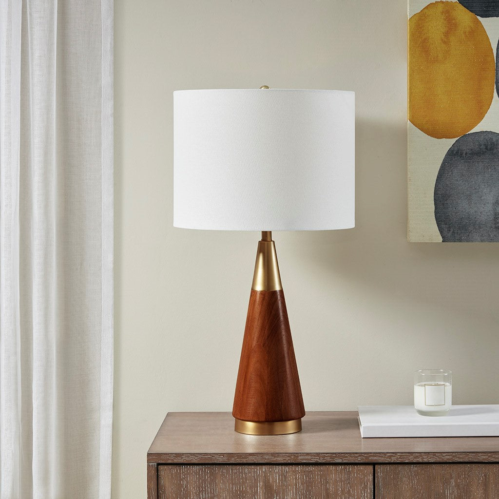 Mid Century Modern Gold Table Lamp