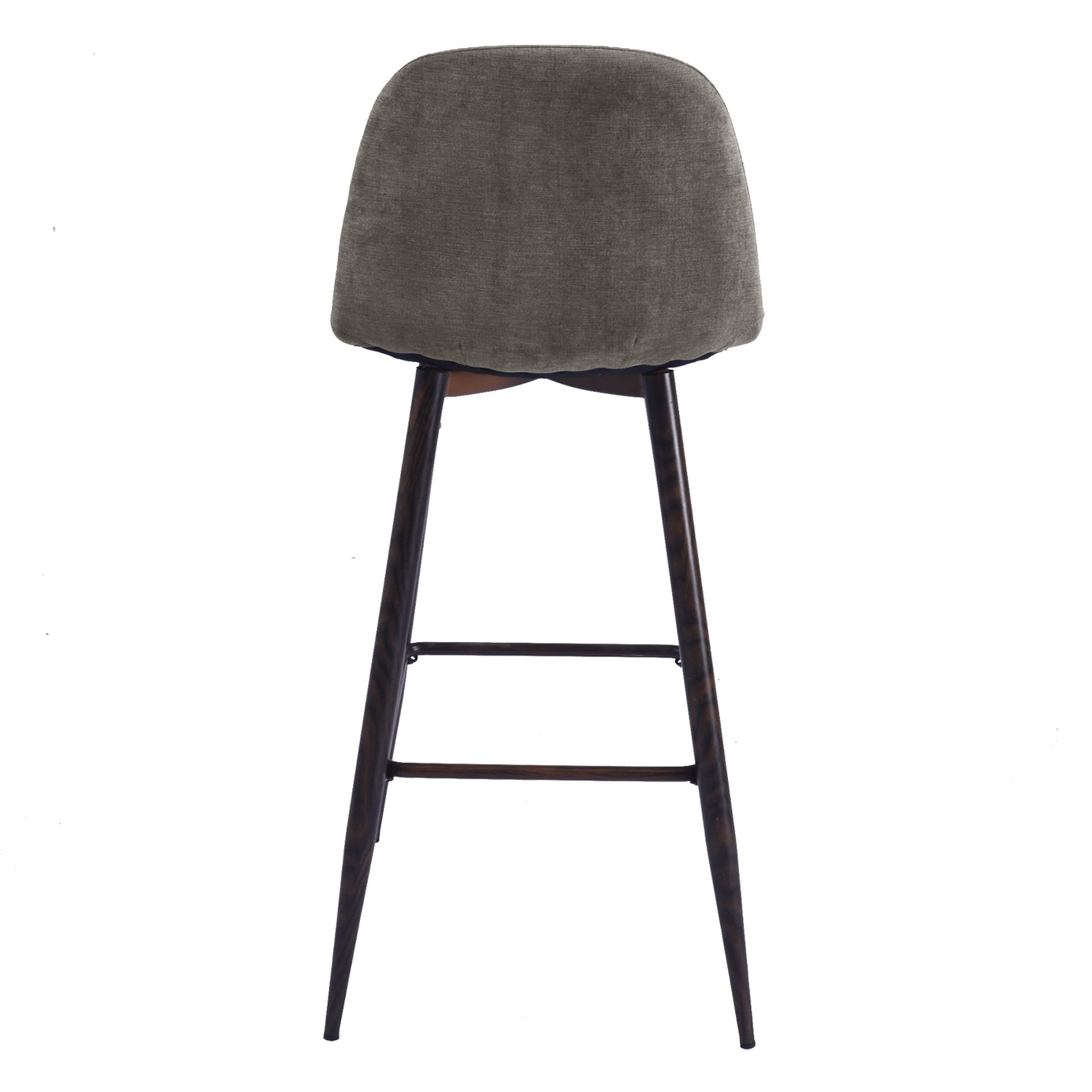 Charlton Counter Upholstery Bar & Counter Stool (Set of 2) DARK GREY TERRY WALNUT METAL