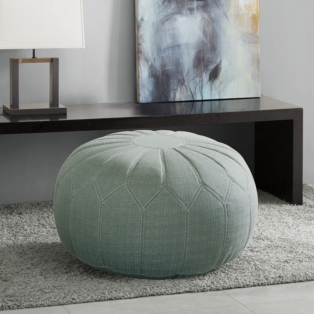 Oversized Pouf Ottoman Floor Chairs Accent Decor Seafoam