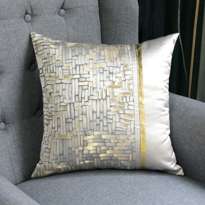 Modern Style Jacquard Silk Soft Cushion Cover Home Hotel 43x43 cm