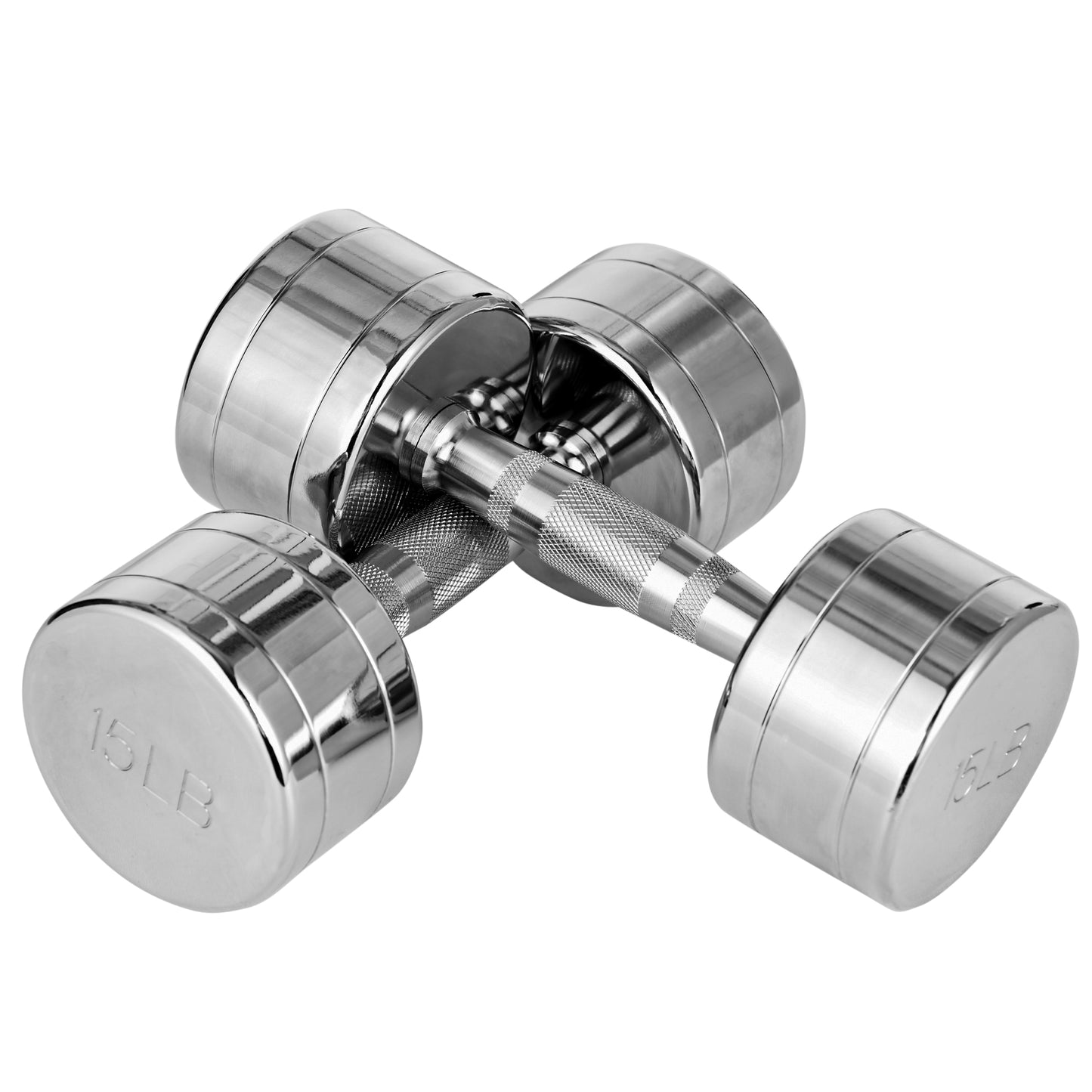 Steel Dumbbell Sets Weight Set Hand Weights with Knurled Handle, Anti-Drop & Non-Slip Dumbbell for Home Gym Workout, 2 x 15LBS