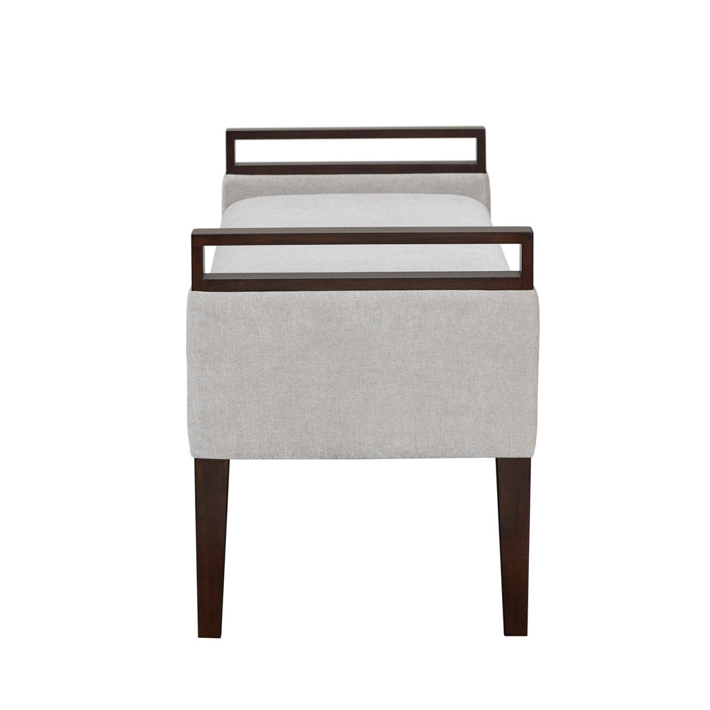 Modern Upholstered Accent Bench, Grey