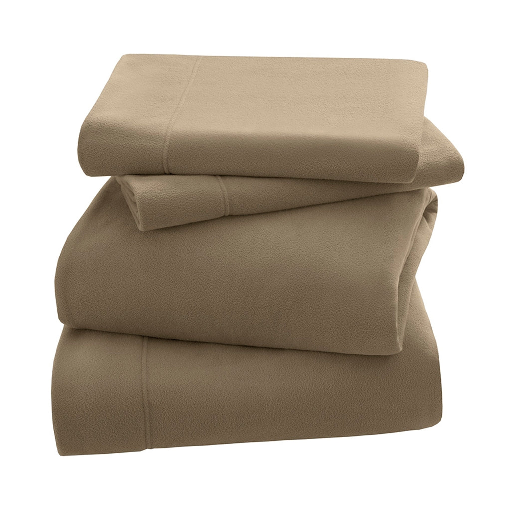 Micro Fleece Warm Sheet Set, Taupe