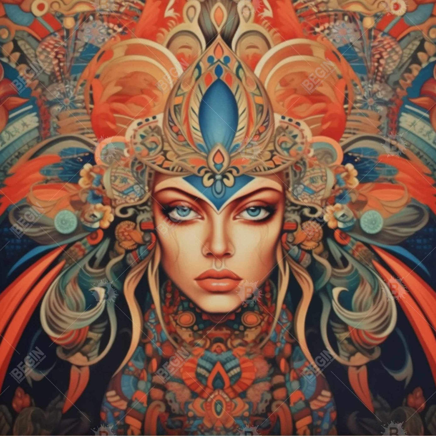 Ancient Goddess | 71" X 74"