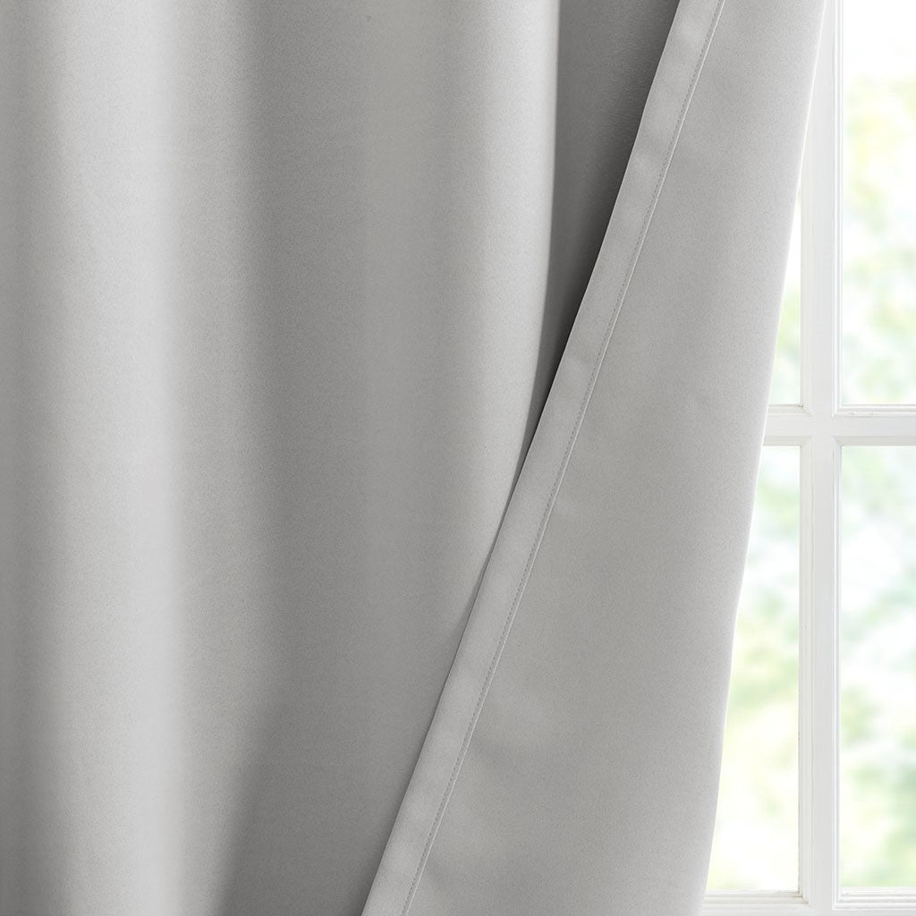 SET OF 2 / 63" Solid Blackout Window Curtain, Grey