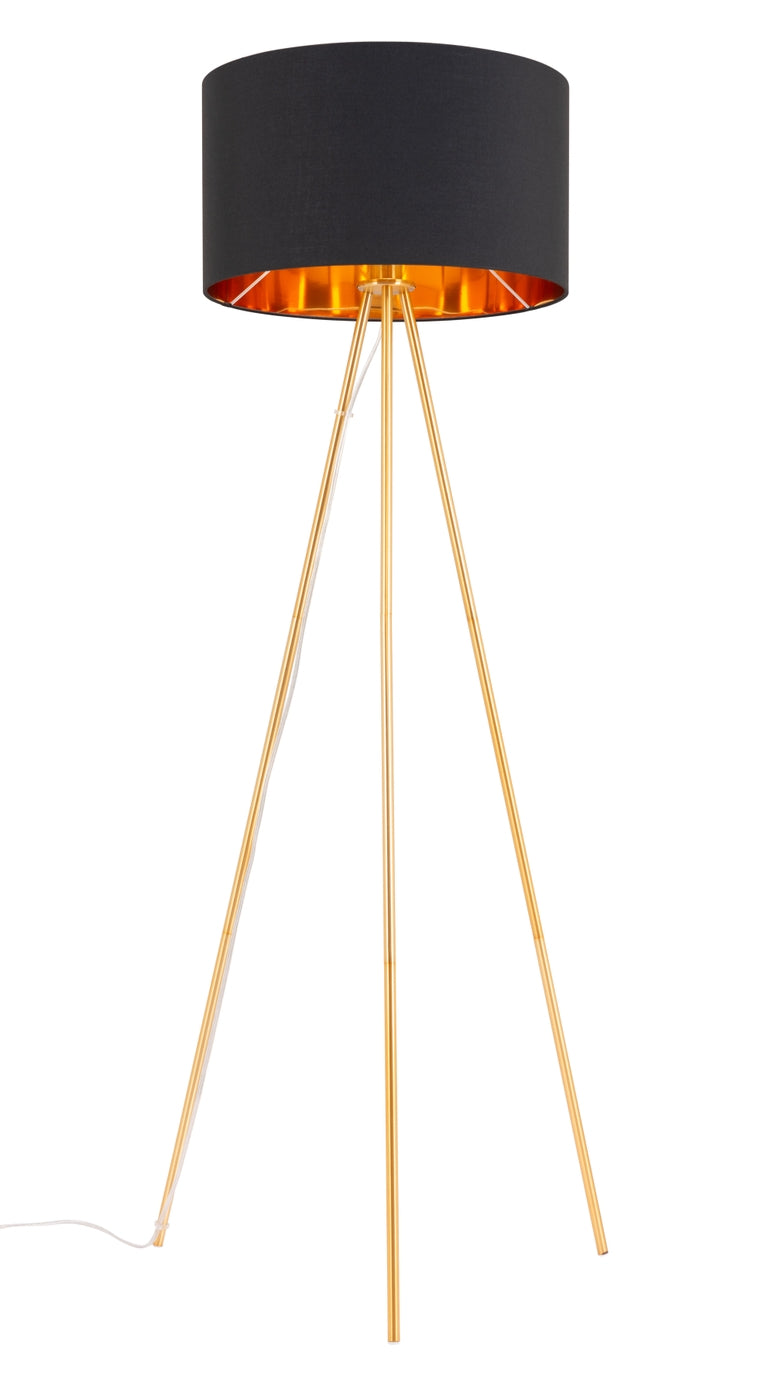 Mariel Floor Lamp Black & Gold