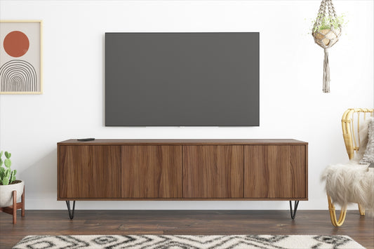 Nexera Slim Tv Stand, 72-inch, Walnut