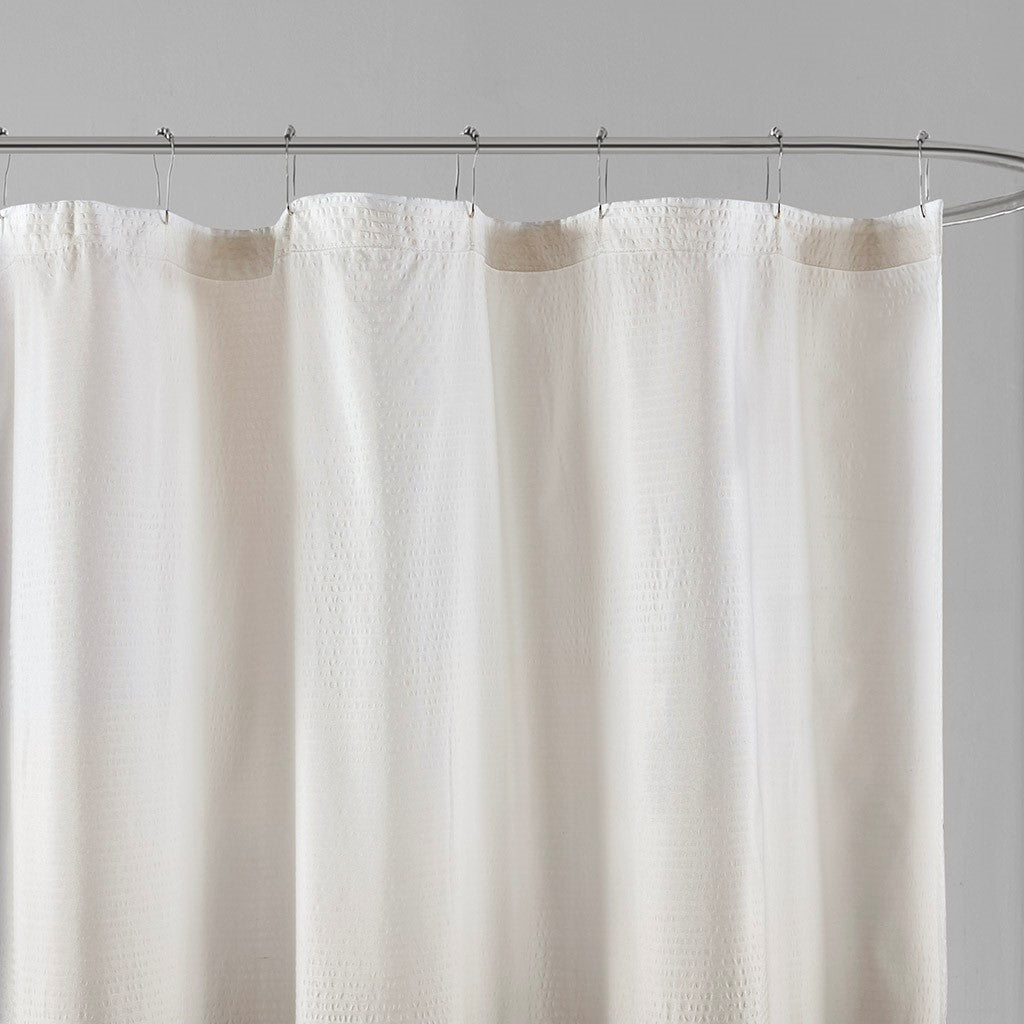 Embossed Ombre Shower Curtain, Taupe