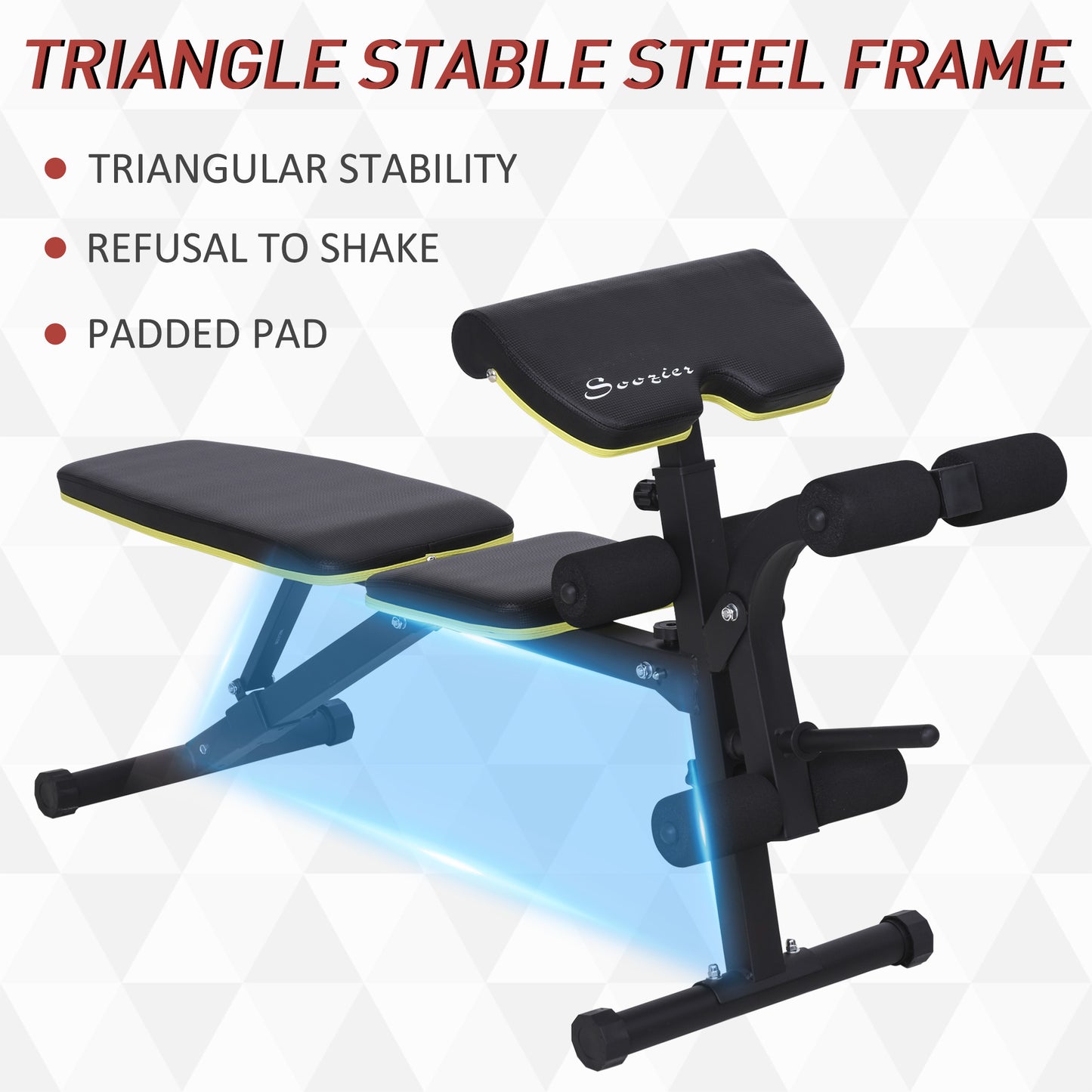 Adjustable Weight Bench, Sit Up Dumbbell Bench, Multi-Functional Purpose Hyper Extension Workout Bench with Adjustable Seat and Back Angle