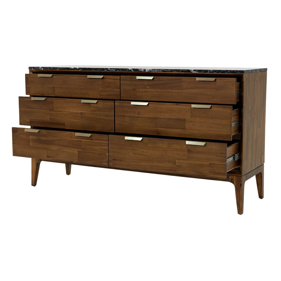 Adonis 6 Drawer Wood Dresser