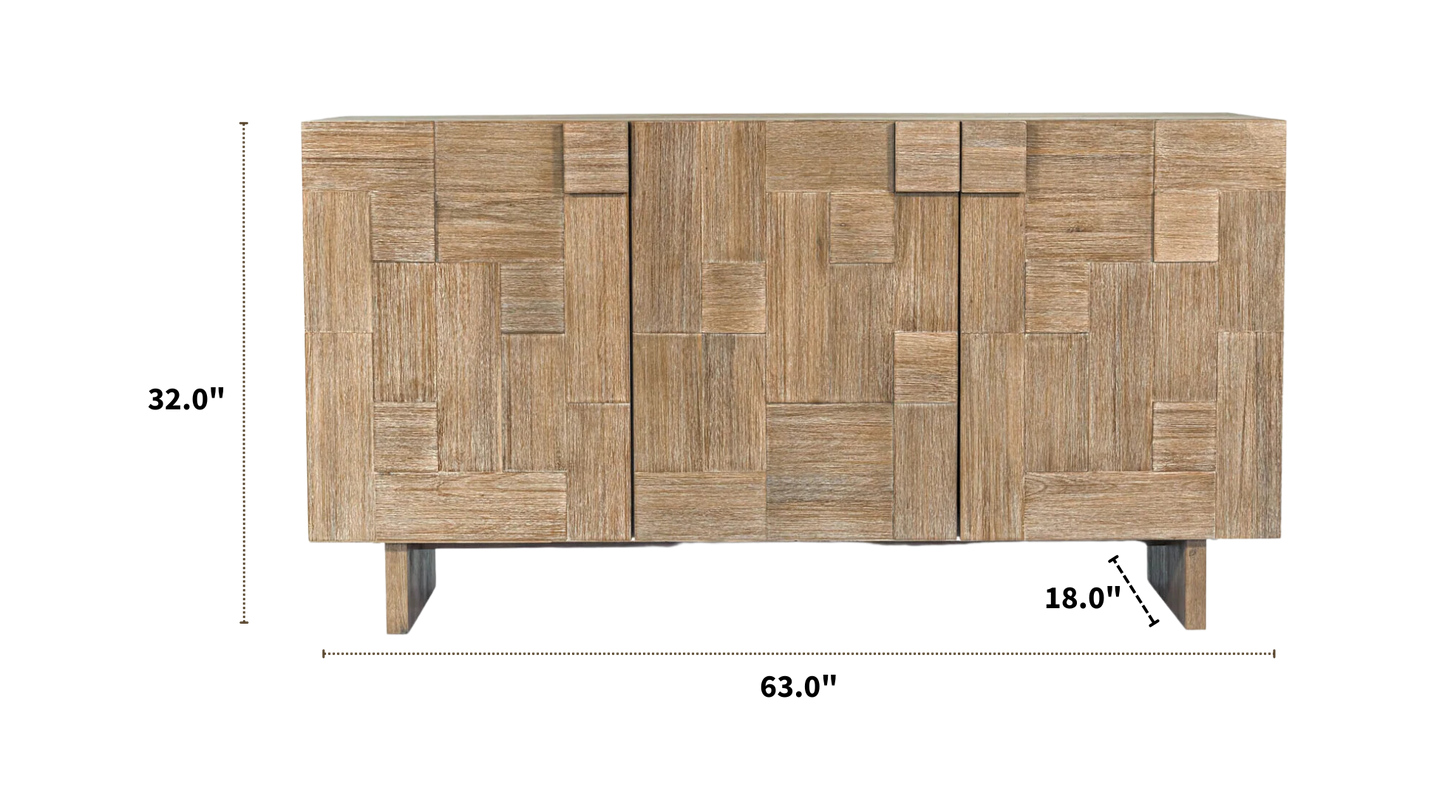 Axen Solid Acacia Wood Sideboard