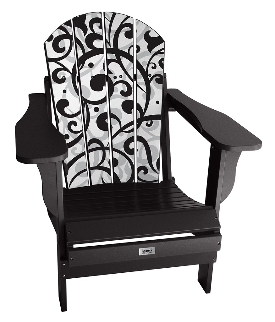 Black Swirl Lifestyle Resin Outdoor Chair Black