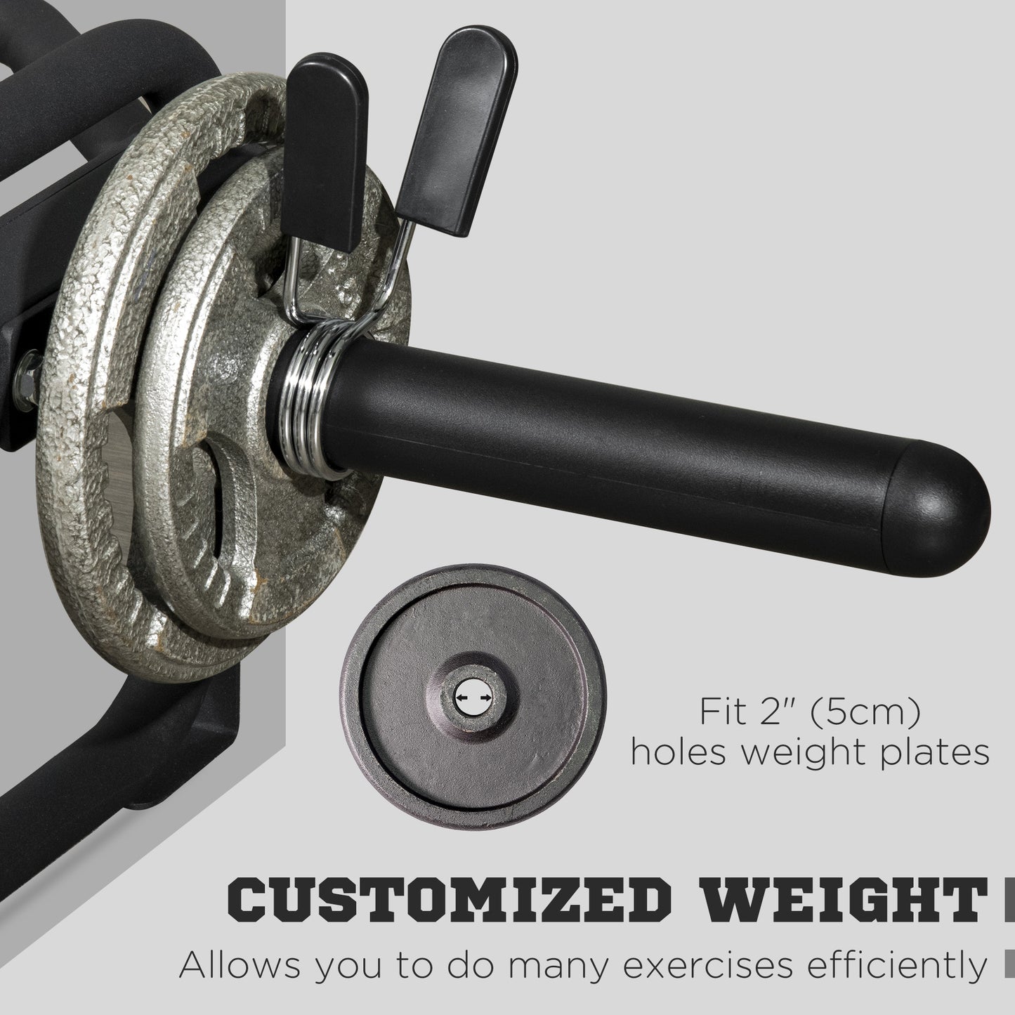 61'' Olympic Hex Bar, Trap Bar, Solid Hexagon Weight Bar for Powerlifting, Squats, Deadlifts, Shrugs, Power Pulls, 220 Lbs Capacity