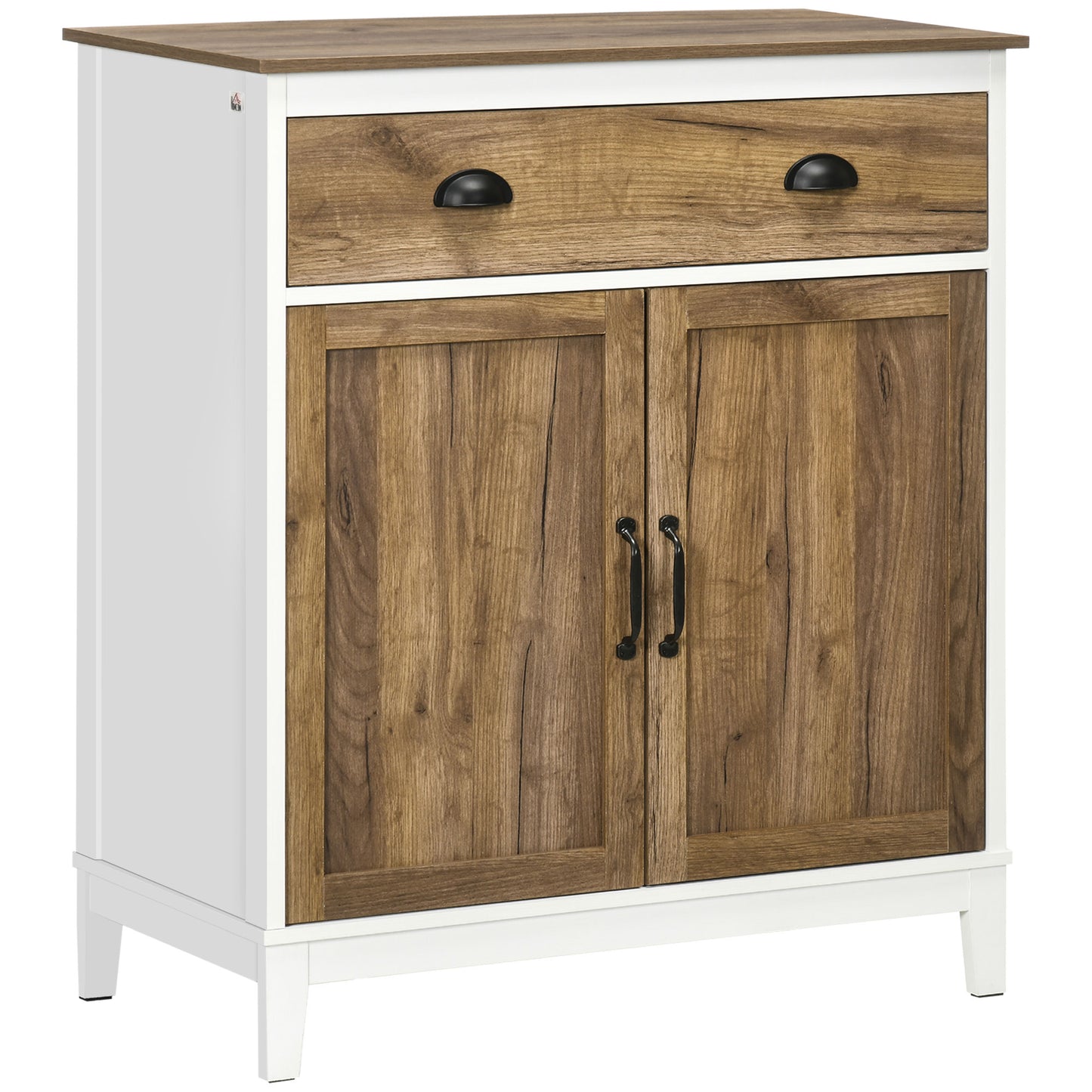 Farmhouse Sideboard, with Drawer and 2 Doors, Distressed Wood Grain