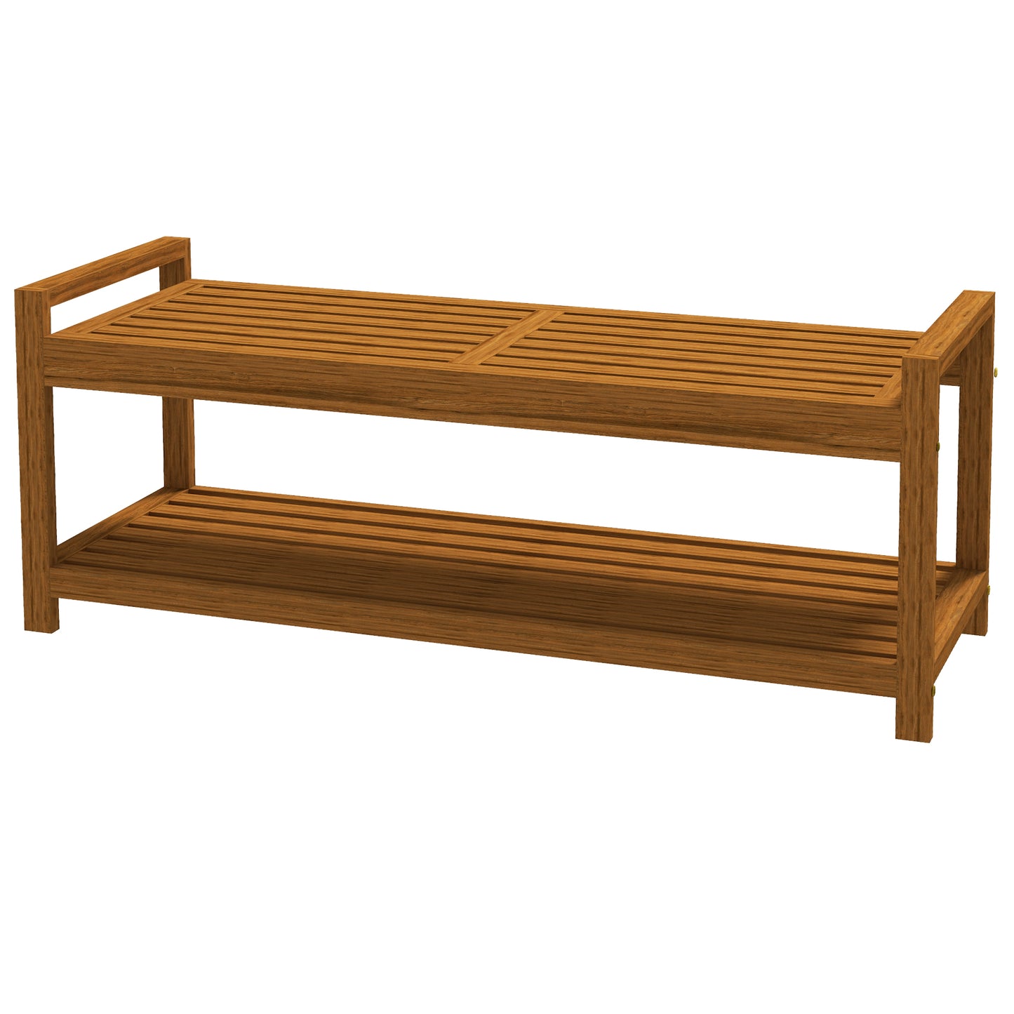 Slatted Bench for Indoor or Outdoor, Garden, Poolside, Deck, in Teak