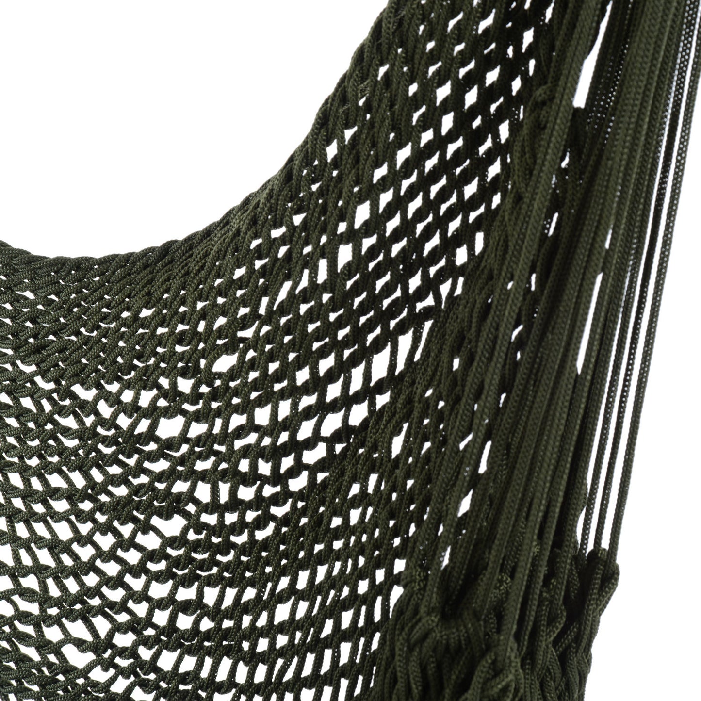 Outsunny Portable Hammock Chair, Hanging Woven Hammock Swing Chair Sleeping Bed for Outdoor Garden Yard Camping, Army Green