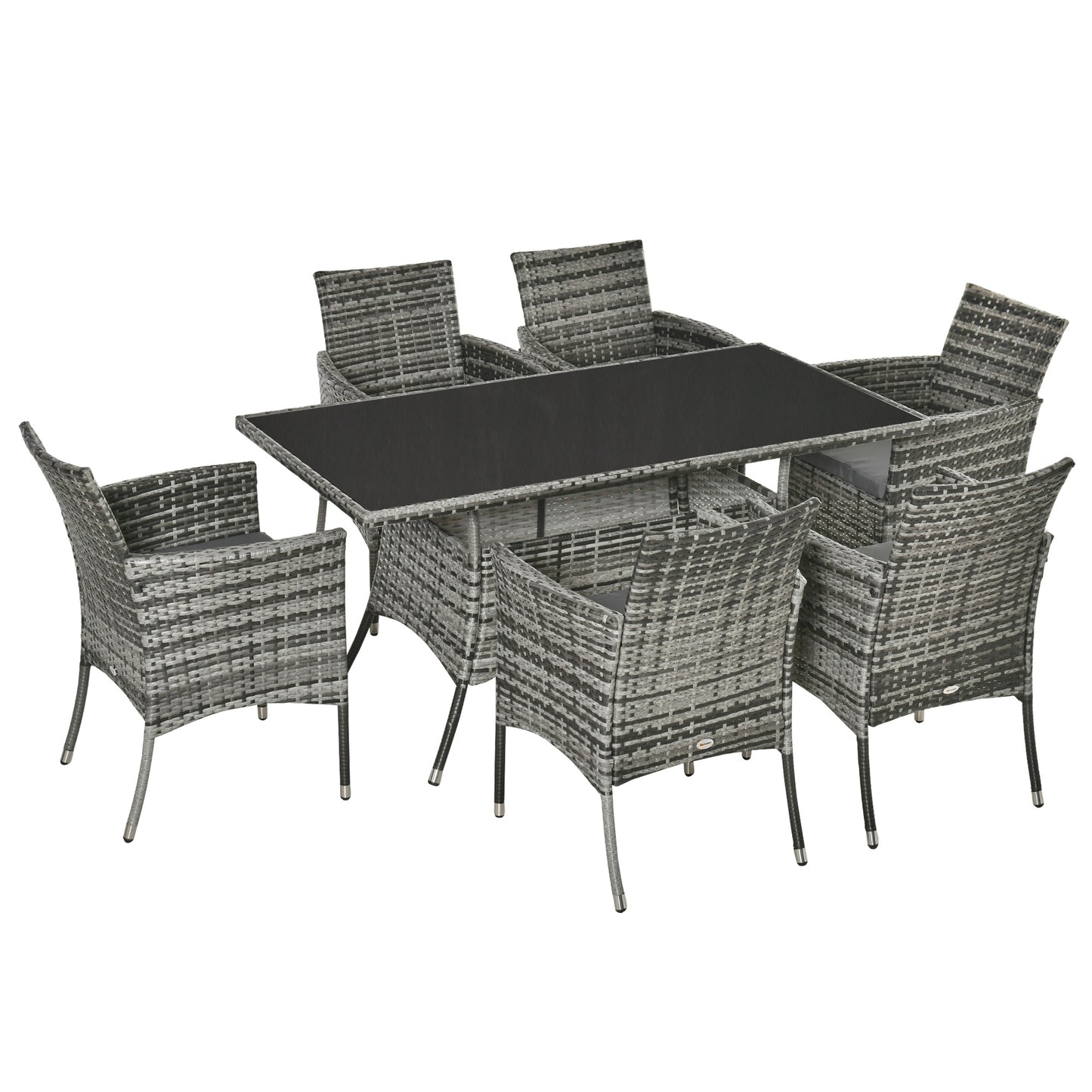 Outsunny Garden Dining Set with Cushions