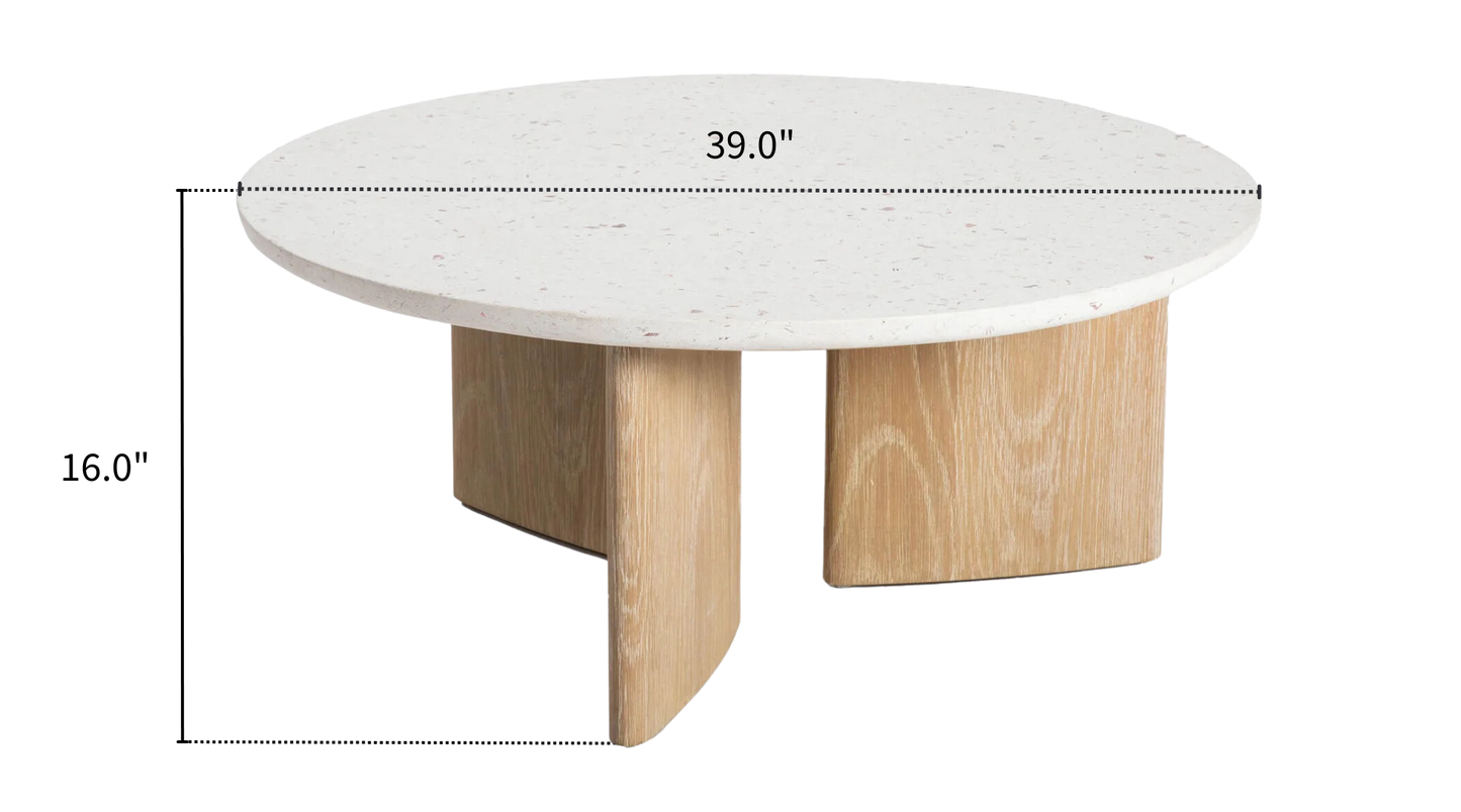 Ivera Coffee Table - Seashell Finish