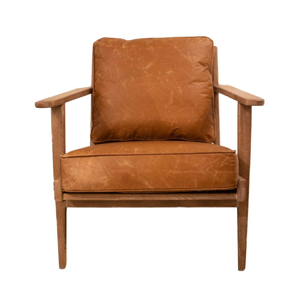 Casa Arm Chair - Camel Brown Leather