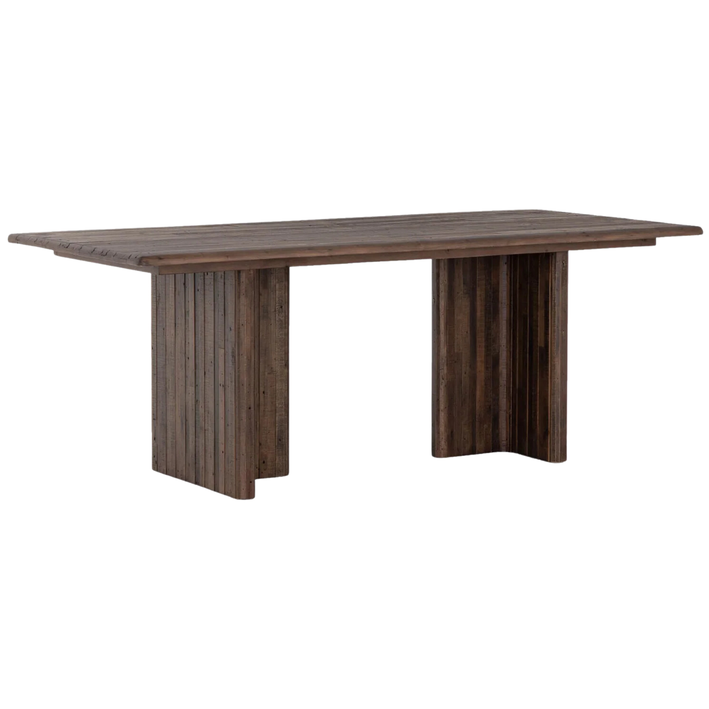 Burnt Wood Natural Dining Table 80"