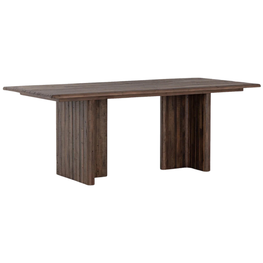 Burnt Wood Natural Dining Table 80"