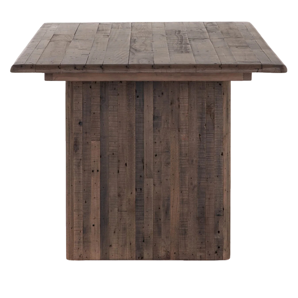 Burnt Wood Natural Dining Table 80"