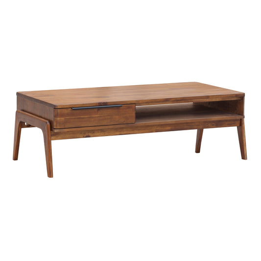 Brown Acacia Wood Coffee Table  in Natural